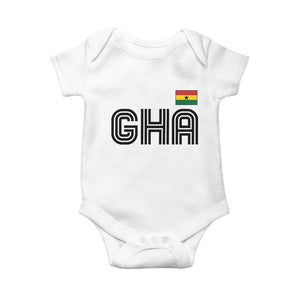 Proud Ghanaian Baby Onesie Minimalist Ghana Typography Design Ghana Flag