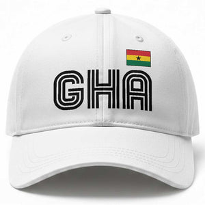 Proud Ghanaian Baseball Cap Minimalist Ghana Typography Design Ghana Flag