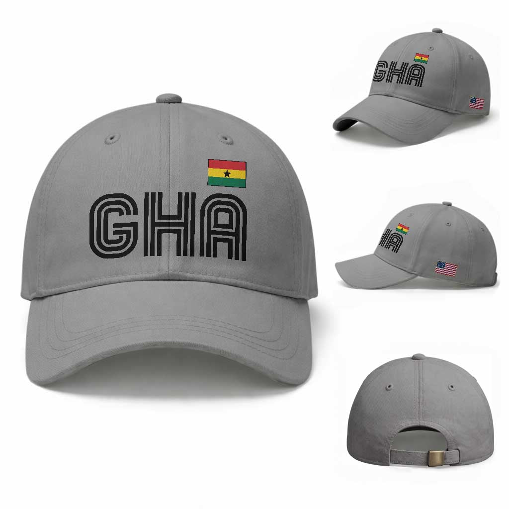 Proud Ghanaian Baseball Cap Minimalist Ghana Typography Design Ghana Flag