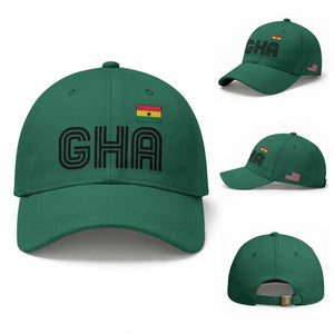 Proud Ghanaian Baseball Cap Minimalist Ghana Typography Design Ghana Flag
