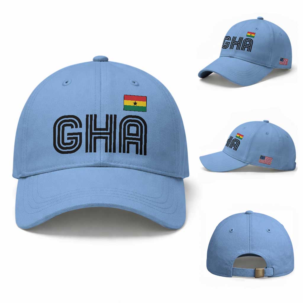 Proud Ghanaian Baseball Cap Minimalist Ghana Typography Design Ghana Flag
