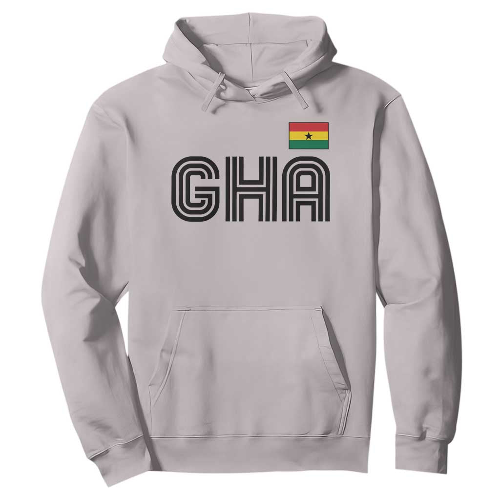 Proud Ghanaian Hoodie Minimalist Ghana Typography Design Ghana Flag