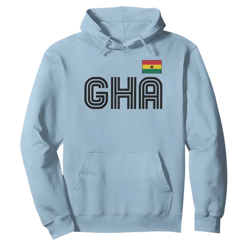 Proud Ghanaian Hoodie Minimalist Ghana Typography Design Ghana Flag