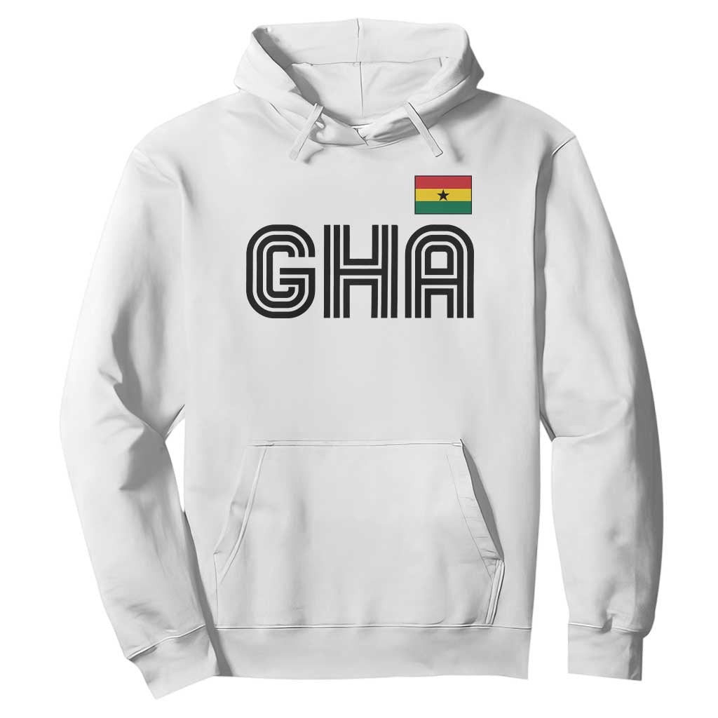 Proud Ghanaian Hoodie Minimalist Ghana Typography Design Ghana Flag
