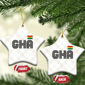 Proud Ghanaian Ceramic Ornament Minimalist Ghana Typography Design Ghana Flag