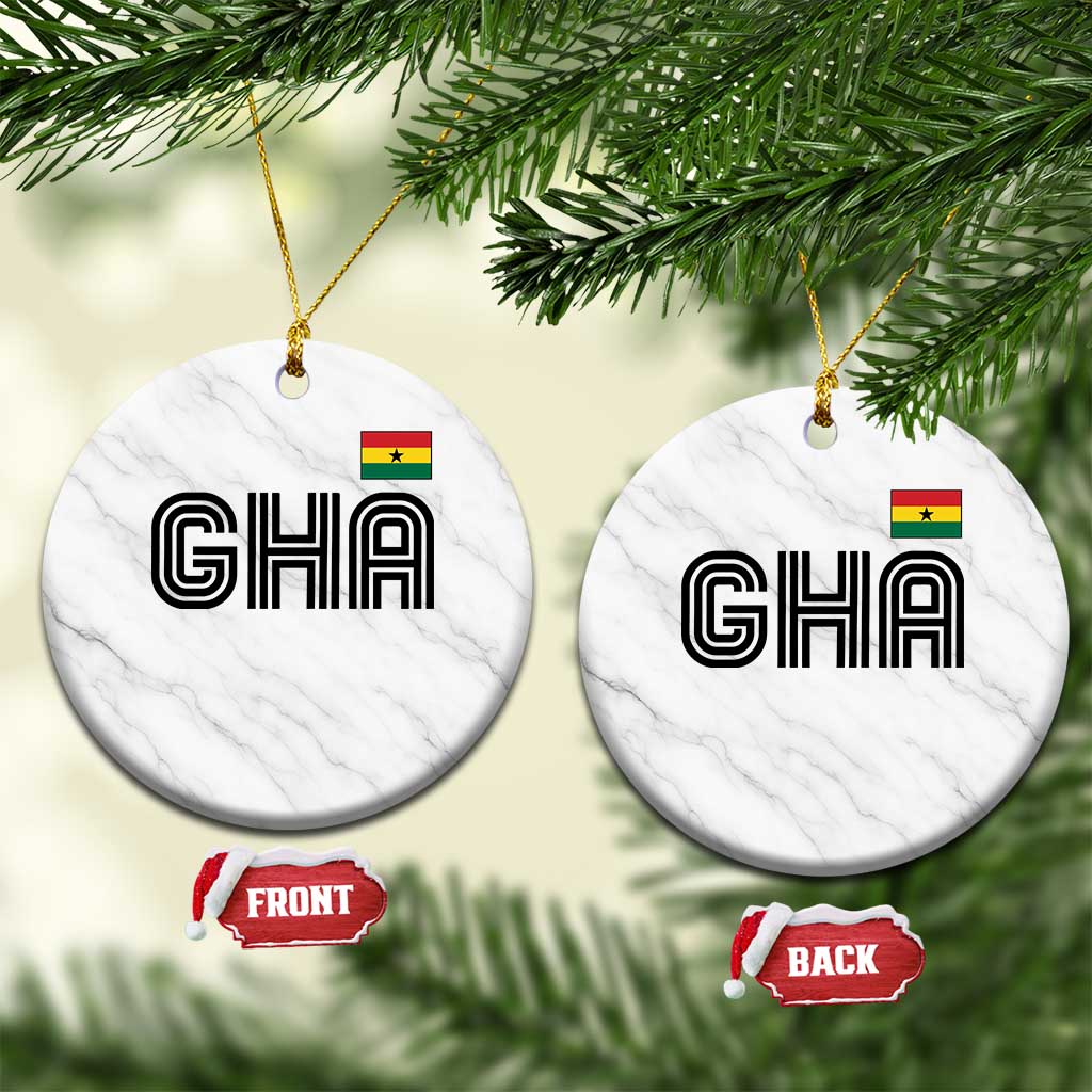 Proud Ghanaian Ceramic Ornament Minimalist Ghana Typography Design Ghana Flag