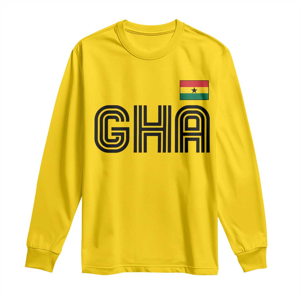 Proud Ghanaian Long Sleeve Shirt Minimalist Ghana Typography Design Ghana Flag