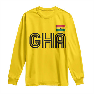 Proud Ghanaian Long Sleeve Shirt Minimalist Ghana Typography Design Ghana Flag