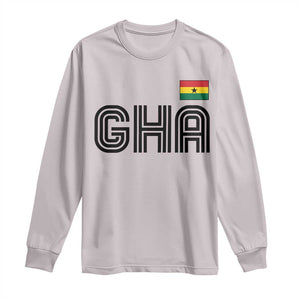 Proud Ghanaian Long Sleeve Shirt Minimalist Ghana Typography Design Ghana Flag
