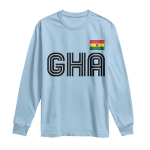 Proud Ghanaian Long Sleeve Shirt Minimalist Ghana Typography Design Ghana Flag