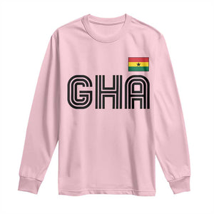 Proud Ghanaian Long Sleeve Shirt Minimalist Ghana Typography Design Ghana Flag