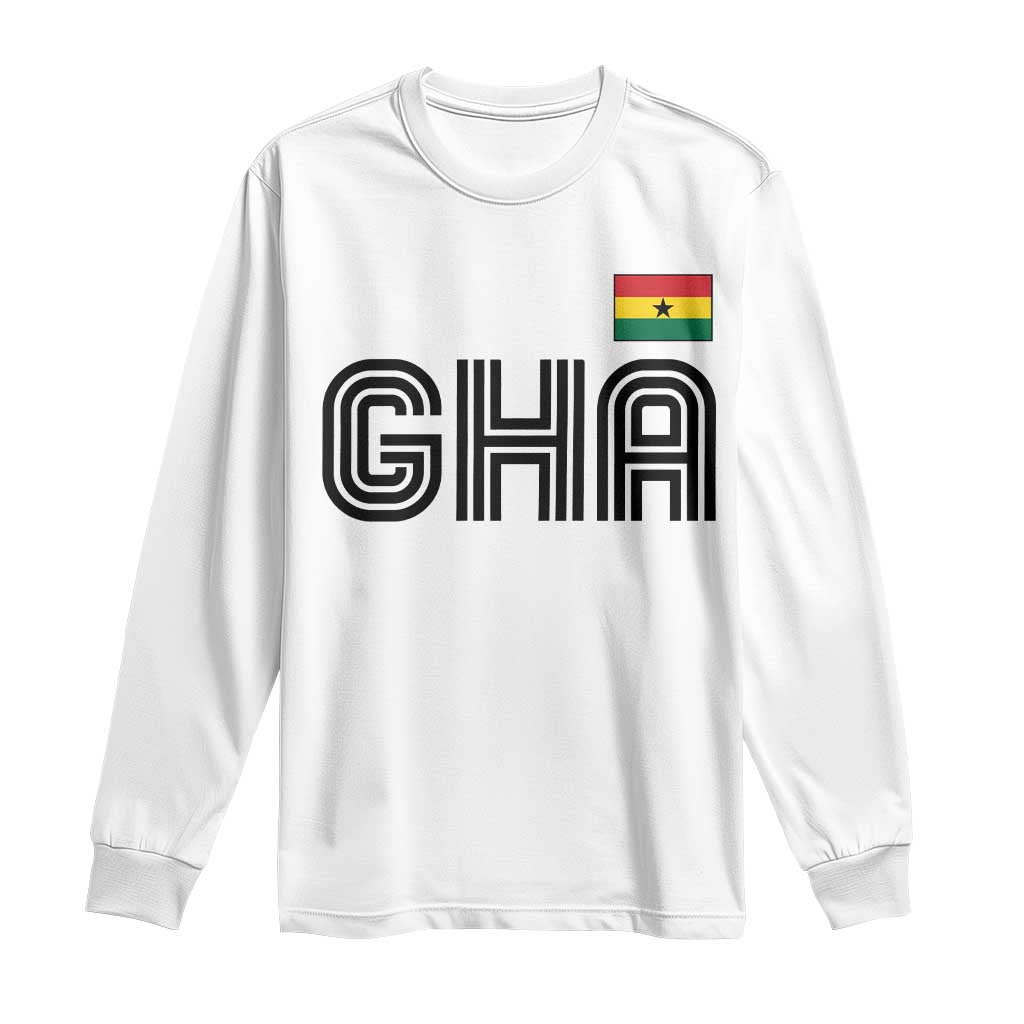 Proud Ghanaian Long Sleeve Shirt Minimalist Ghana Typography Design Ghana Flag