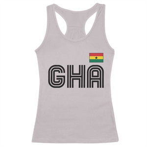 Proud Ghanaian Racerback Tank Top Minimalist Ghana Typography Design Ghana Flag