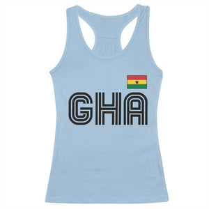 Proud Ghanaian Racerback Tank Top Minimalist Ghana Typography Design Ghana Flag