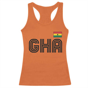 Proud Ghanaian Racerback Tank Top Minimalist Ghana Typography Design Ghana Flag