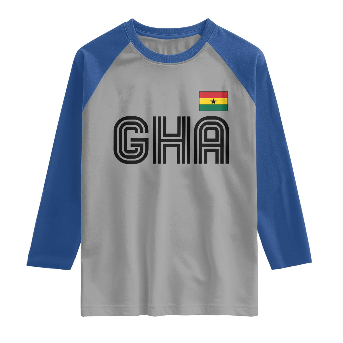 Proud Ghanaian Raglan Shirt Minimalist Ghana Typography Design Ghana Flag