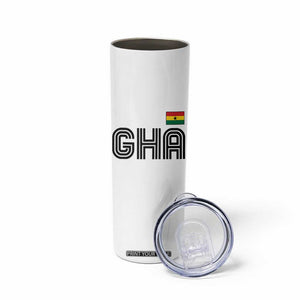 Proud Ghanaian Skinny Tumbler Minimalist Ghana Typography Design Ghana Flag