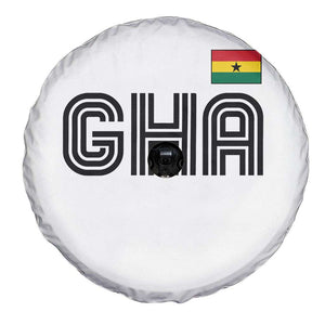 Proud Ghanaian Spare Tire Cover Minimalist Ghana Typography Design Ghana Flag