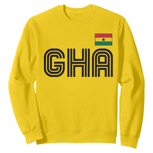 Proud Ghanaian Sweatshirt Minimalist Ghana Typography Design Ghana Flag