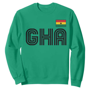 Proud Ghanaian Sweatshirt Minimalist Ghana Typography Design Ghana Flag