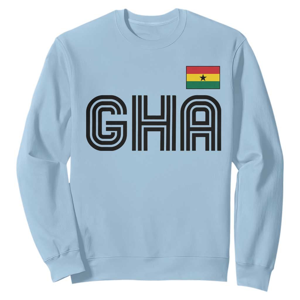 Proud Ghanaian Sweatshirt Minimalist Ghana Typography Design Ghana Flag