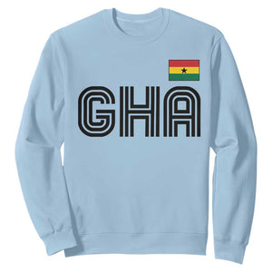 Proud Ghanaian Sweatshirt Minimalist Ghana Typography Design Ghana Flag