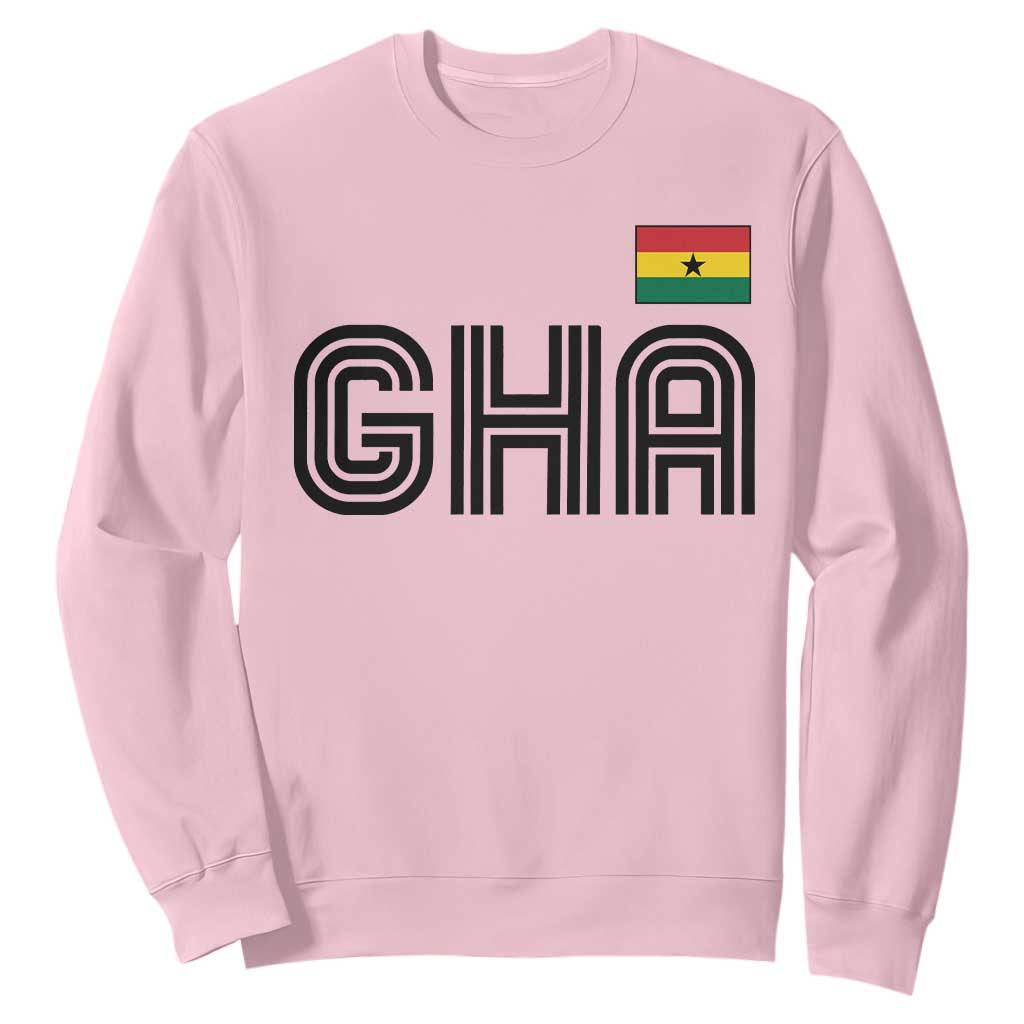 Proud Ghanaian Sweatshirt Minimalist Ghana Typography Design Ghana Flag