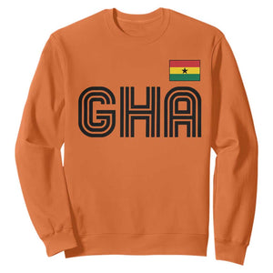 Proud Ghanaian Sweatshirt Minimalist Ghana Typography Design Ghana Flag