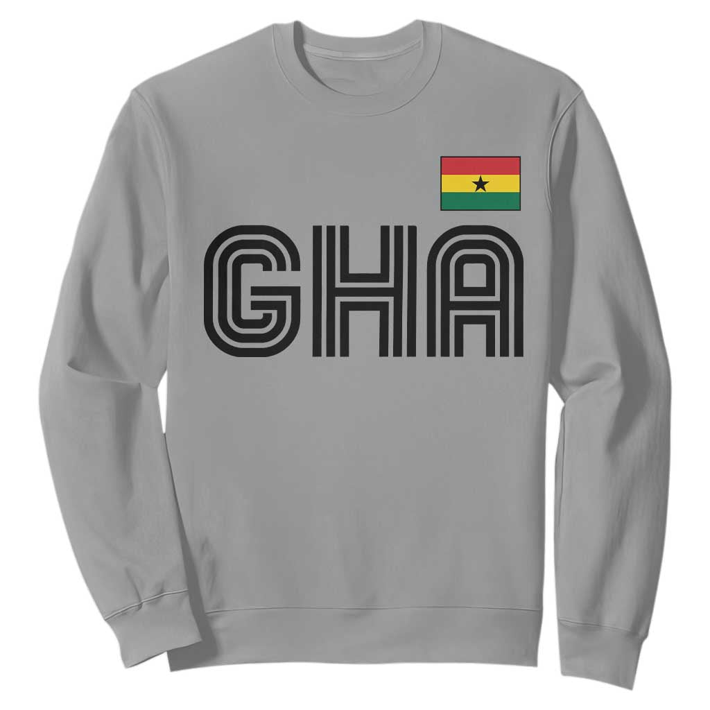 Proud Ghanaian Sweatshirt Minimalist Ghana Typography Design Ghana Flag