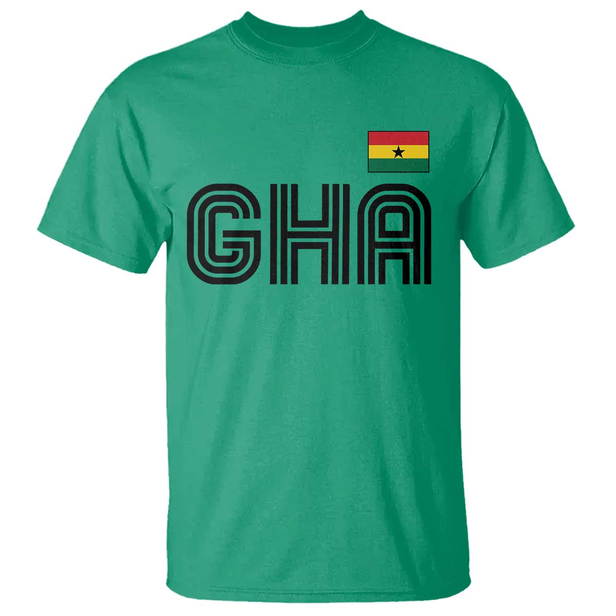 Proud Ghanaian T Shirt Minimalist Ghana Typography Design Ghana Flag