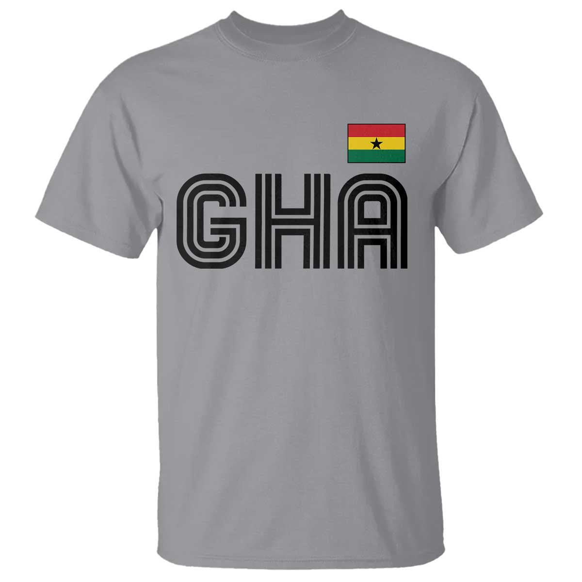 Proud Ghanaian T Shirt Minimalist Ghana Typography Design Ghana Flag