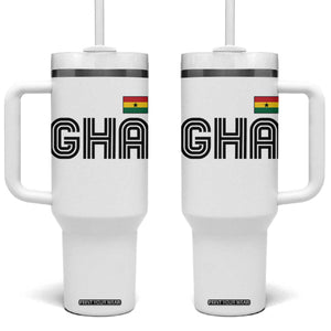 Proud Ghanaian Tumbler With Handle Minimalist Ghana Typography Design Ghana Flag