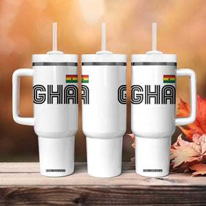 Proud Ghanaian Tumbler With Handle Minimalist Ghana Typography Design Ghana Flag