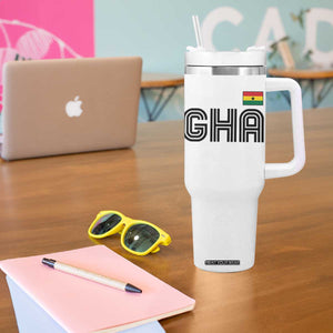 Proud Ghanaian Tumbler With Handle Minimalist Ghana Typography Design Ghana Flag