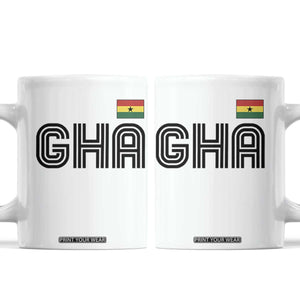 Proud Ghanaian Coffee Mug Minimalist Ghana Typography Design Ghana Flag