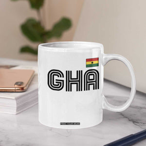 Proud Ghanaian Coffee Mug Minimalist Ghana Typography Design Ghana Flag