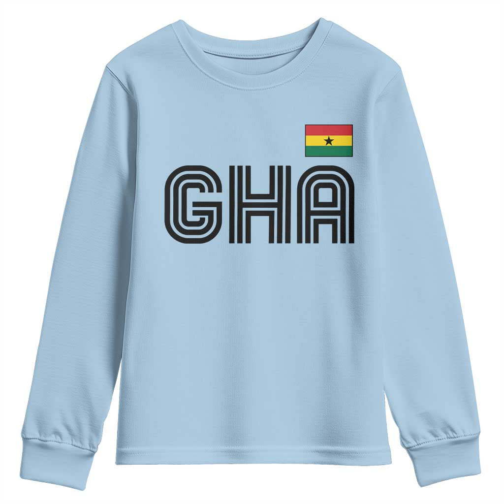 Proud Ghanaian Youth Sweatshirt Minimalist Ghana Typography Design Ghana Flag