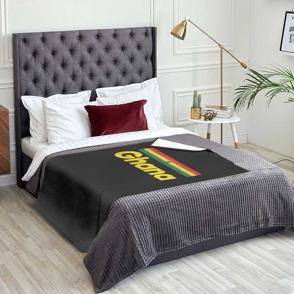 Vintage Ghana Flag Throw Blanket Proud Ghanaian Heritage African Pride