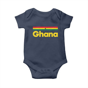 Vintage Ghana Flag Baby Onesie Proud Ghanaian Heritage African Pride