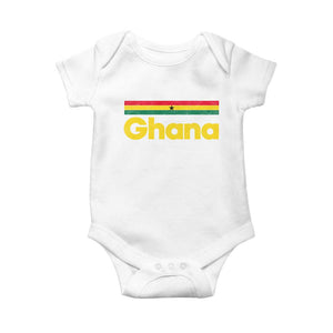Vintage Ghana Flag Baby Onesie Proud Ghanaian Heritage African Pride