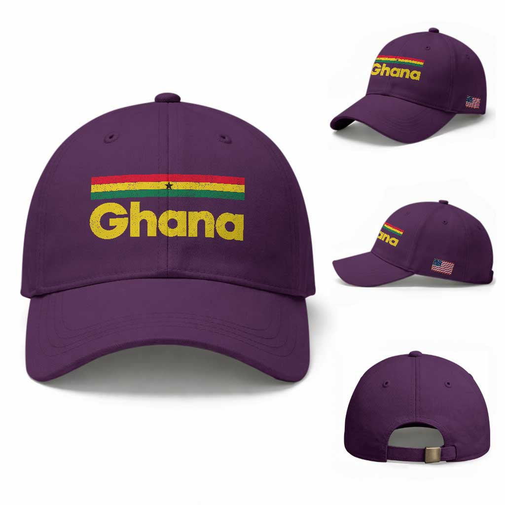 Vintage Ghana Flag Baseball Cap Proud Ghanaian Heritage African Pride