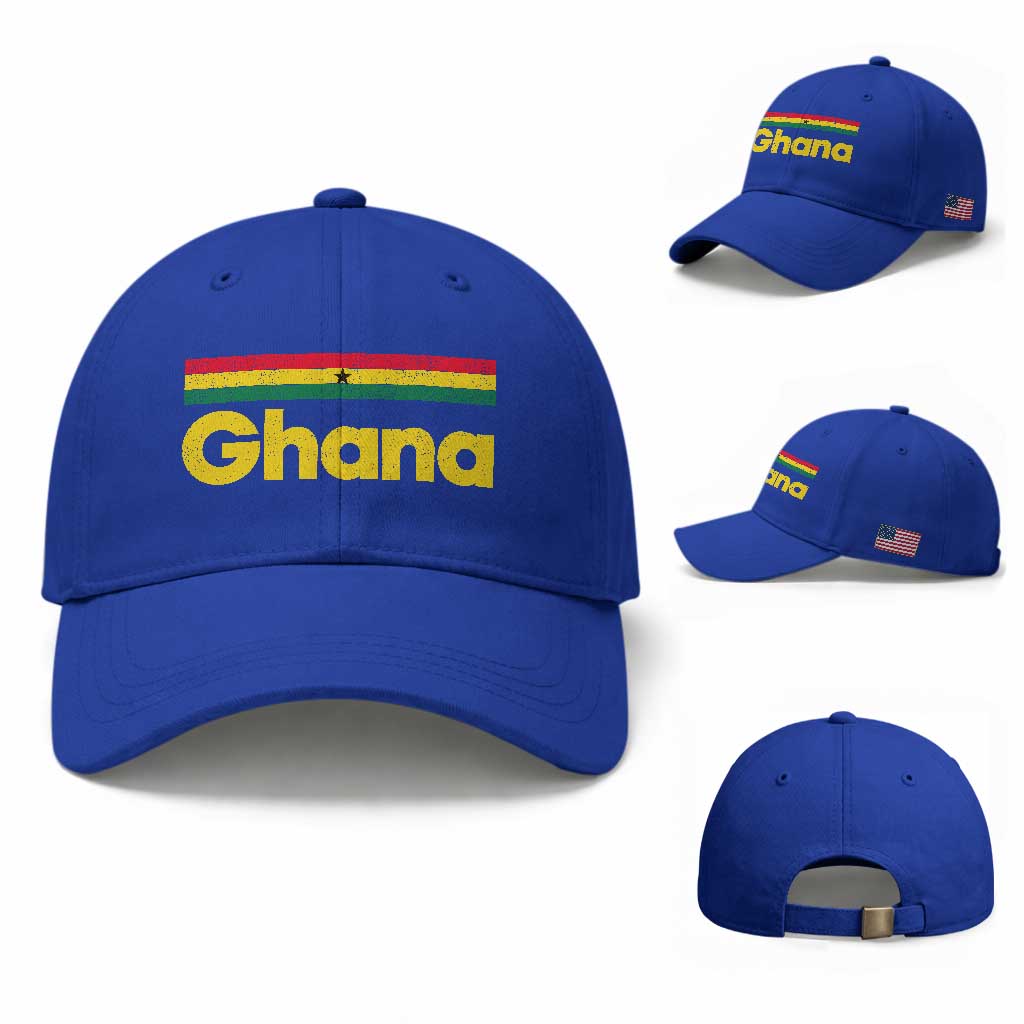 Vintage Ghana Flag Baseball Cap Proud Ghanaian Heritage African Pride