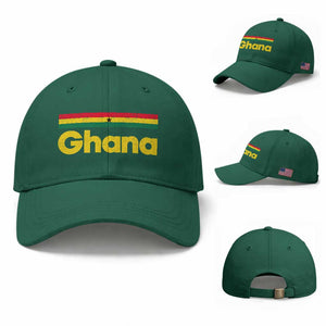 Vintage Ghana Flag Baseball Cap Proud Ghanaian Heritage African Pride