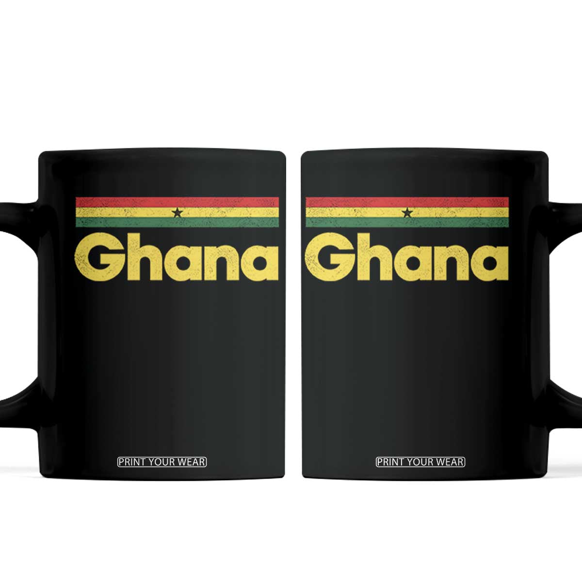 Vintage Ghana Flag Coffee Mug Proud Ghanaian Heritage African Pride