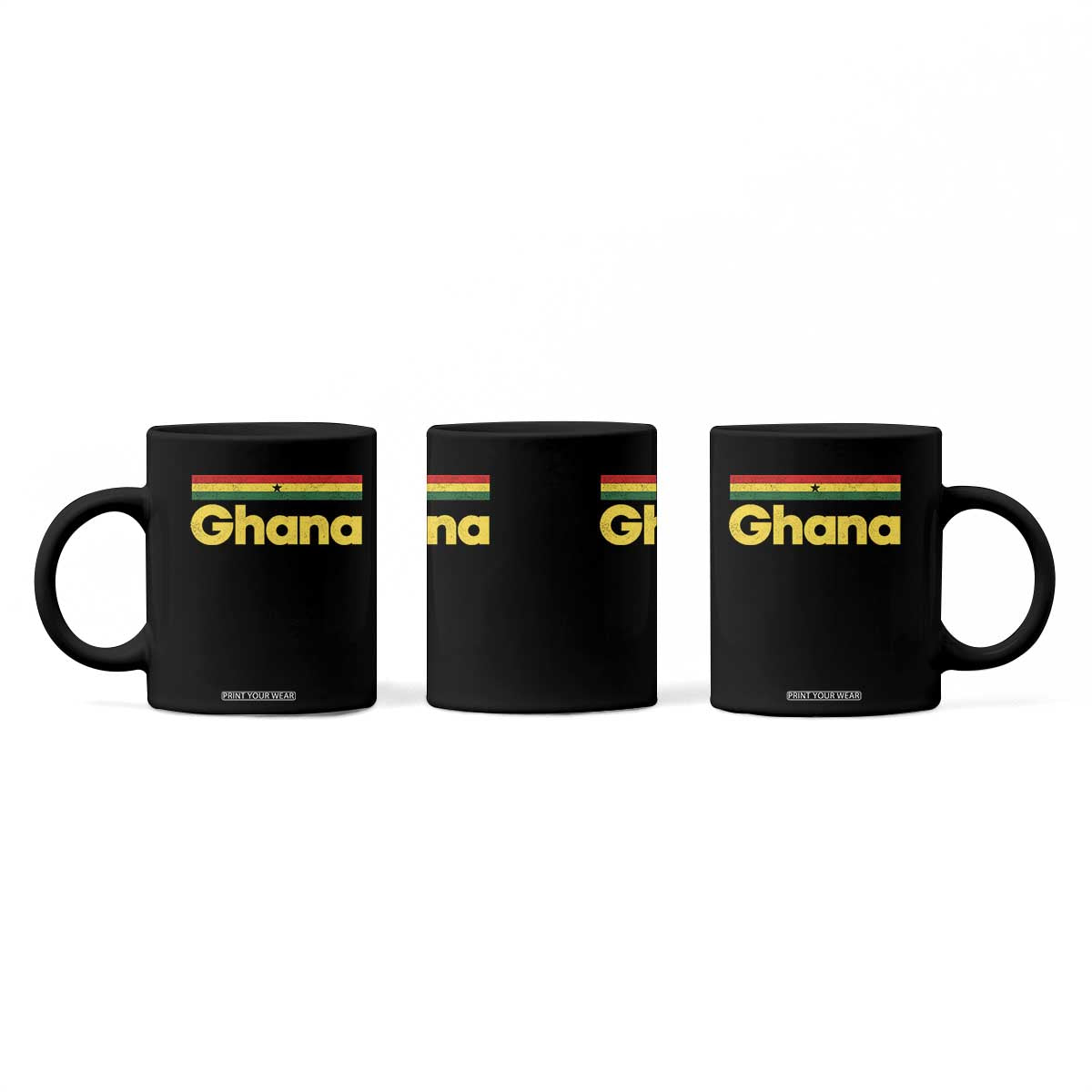 Vintage Ghana Flag Coffee Mug Proud Ghanaian Heritage African Pride