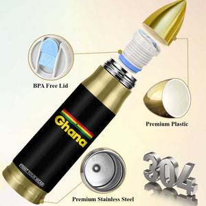 Vintage Ghana Flag Bullet Tumbler Proud Ghanaian Heritage African Pride
