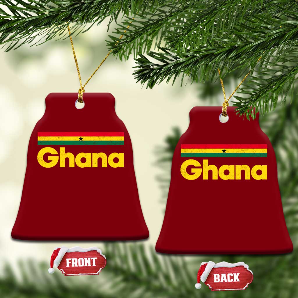 Vintage Ghana Flag Ceramic Ornament Proud Ghanaian Heritage African Pride