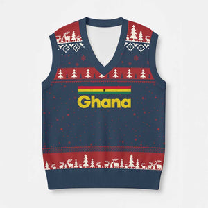 Vintage Ghana Flag V-Neck Knit Sweater Vest Proud Ghanaian Heritage African Pride