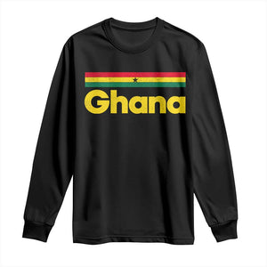 Vintage Ghana Flag Long Sleeve Shirt Proud Ghanaian Heritage African Pride