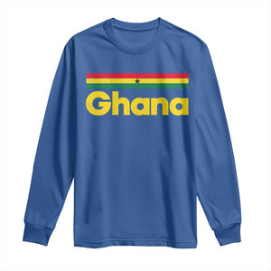 Vintage Ghana Flag Long Sleeve Shirt Proud Ghanaian Heritage African Pride